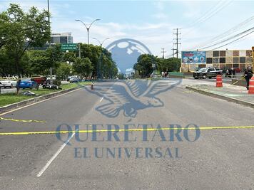 Motociclista fallece tras accidente en Paseo de la República, en Querétaro