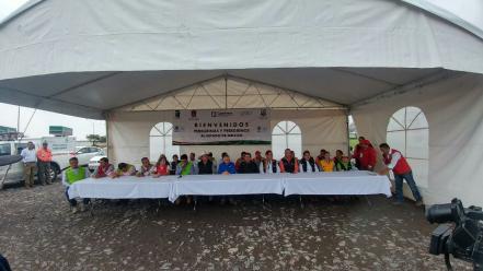 Entra columna masculina de peregrinos al Edomex 