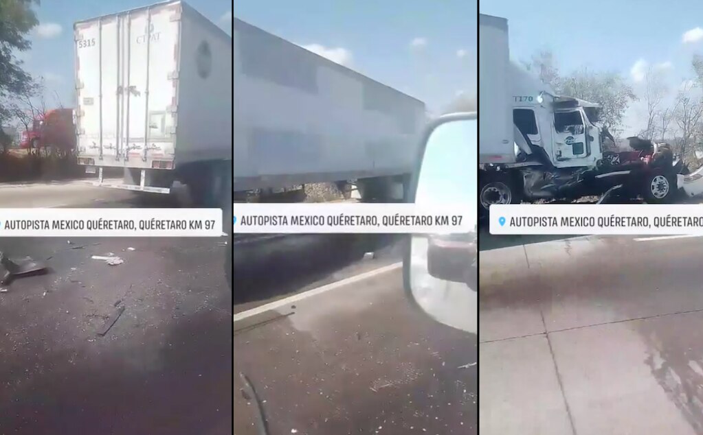 Reportan accidente en la autopista México-Querétaro, a la altura del kilómetro 97