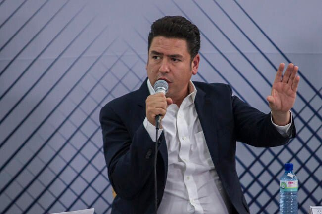 Ricardo Astudillo Suárez, candidato de los partidos Revolucionario Institucional (PRI) y Verde Ecologista de México. / Foto: Demian Chávez