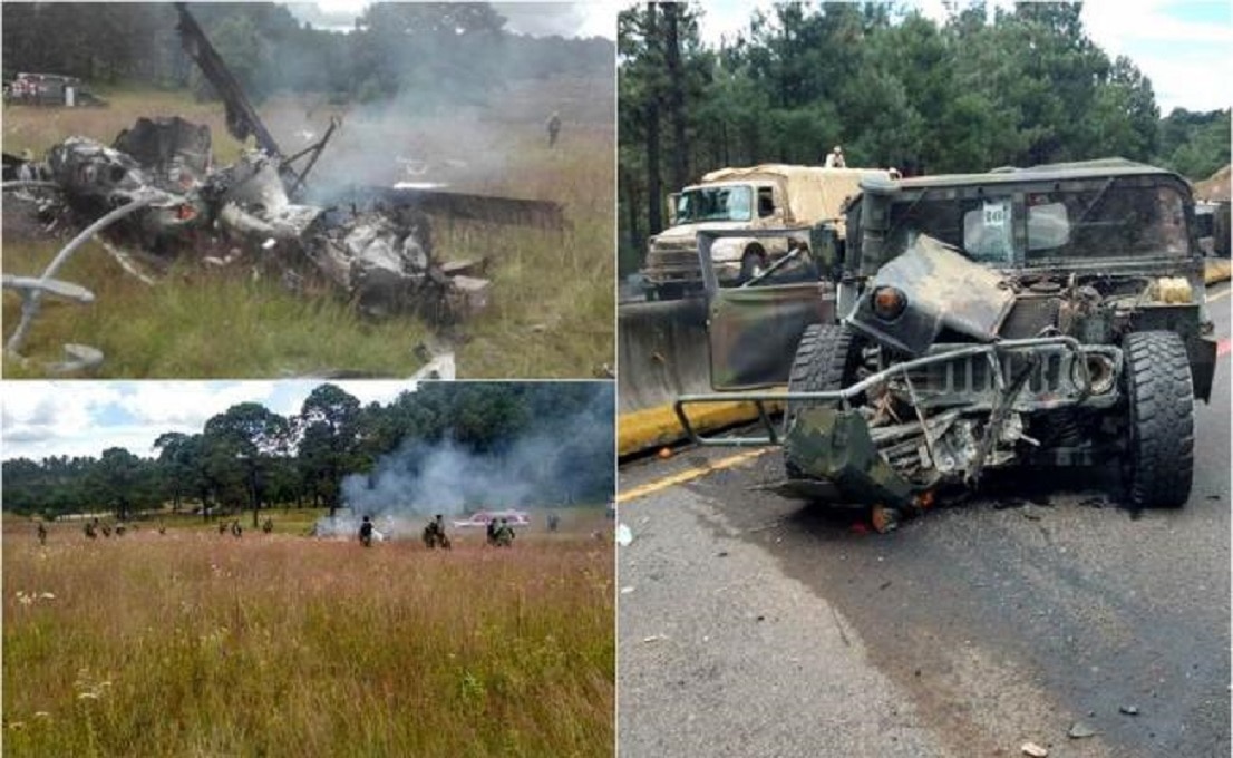 Se desploma helicóptero de la Sedena en Durango