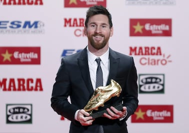 Lionel Messi recibe su cuarta Bota de Oro
