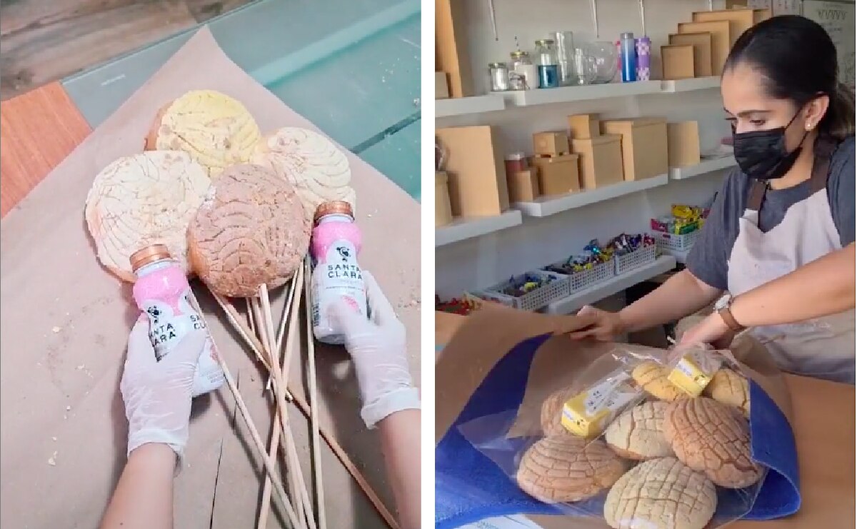 Video. Elabora un ramo de conchas y se vuelve viral