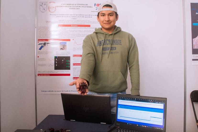 Estudiante de la UAQ crea deshidratador que usa energía renovable