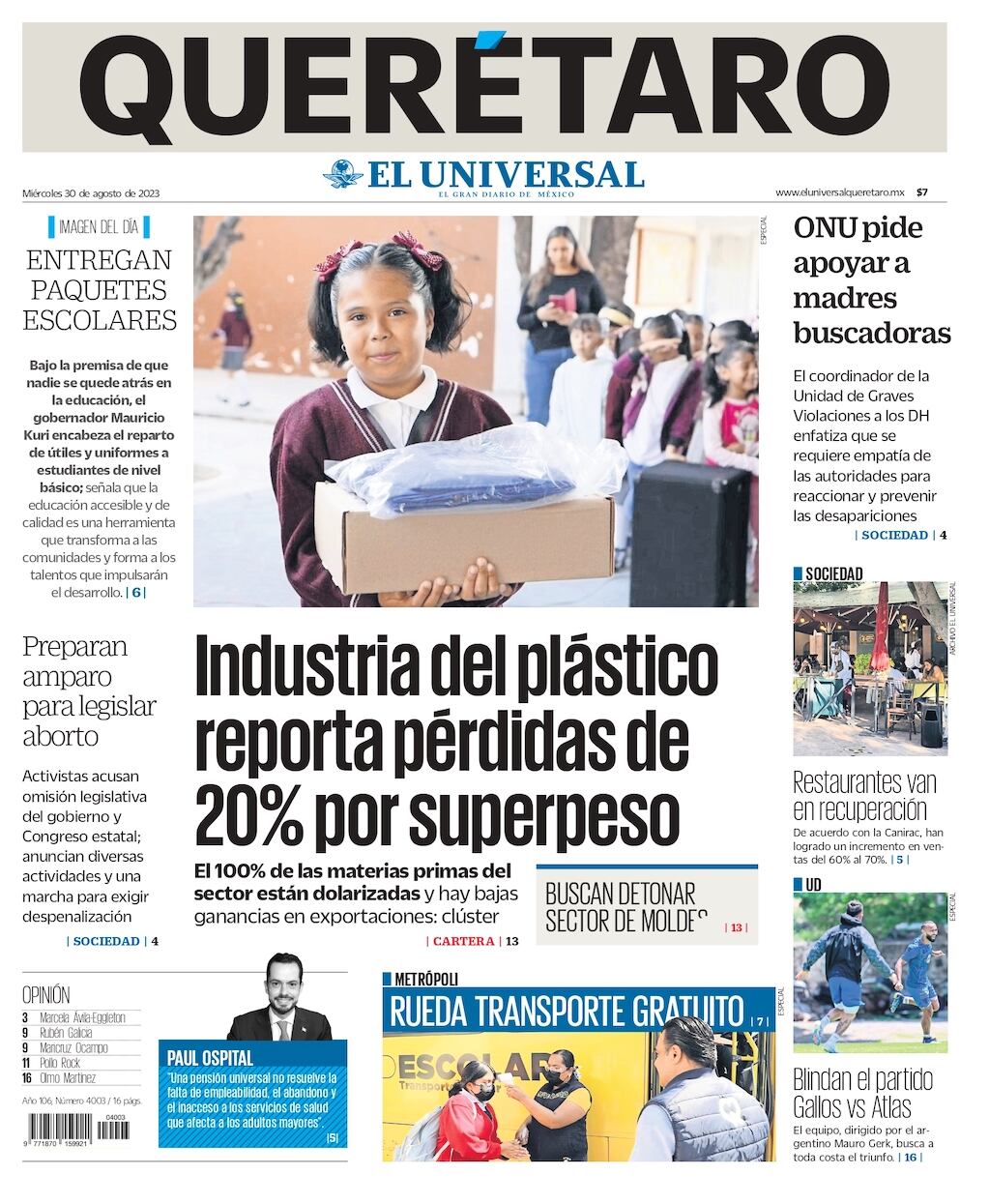 Portada 30 de agosto de 2023