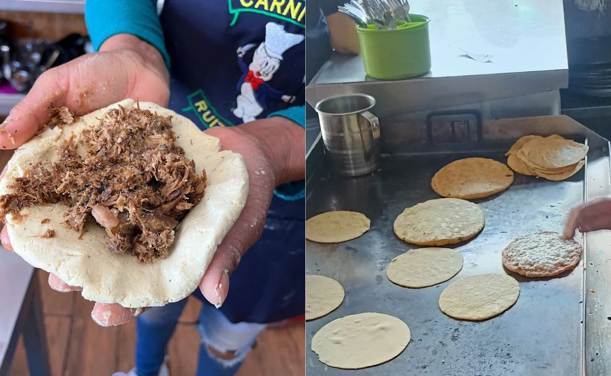 Gorditas de la carnitas Ruiz´señor. Fotos: Lazaro Carranza y Carnitas Ruiz'señor