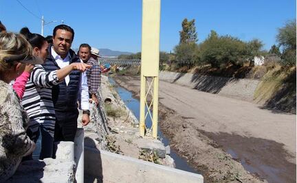 Nava supervisa avance de obra en el dren El Arenal 