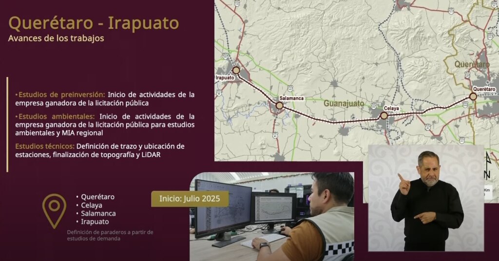 Estaciones del Tren Querétaro-Irapuato. Foto: Captura de pantalla
