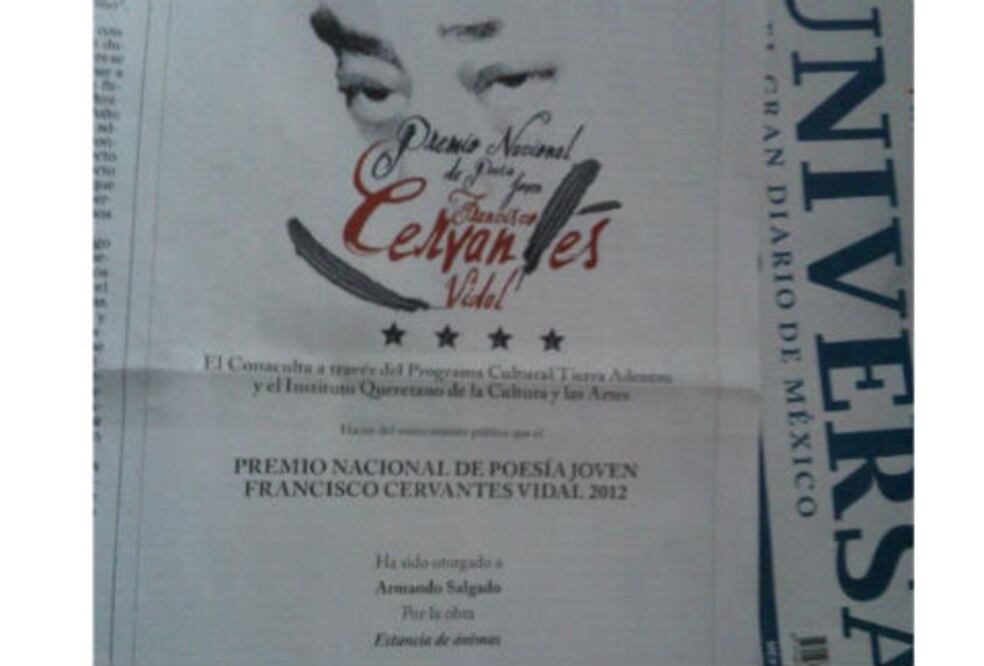 Michoacano gana premio de Poesía Joven