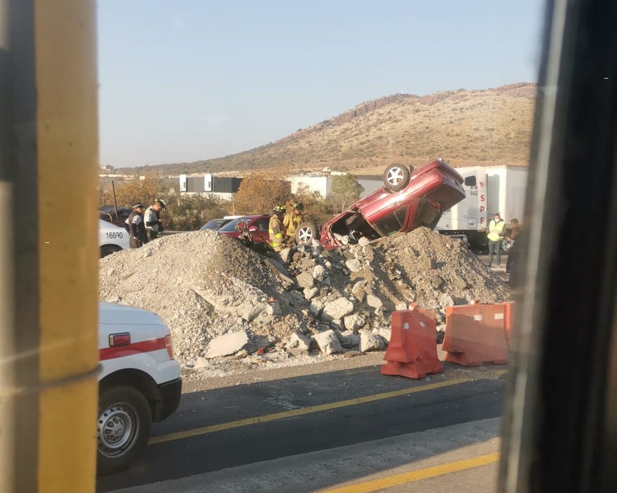 Reportan accidente en la México-Querétaro; hay tráfico denso a la altura de San Juan del Río