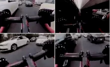 Ciclista circula en sentido contrario y a toda velocidad sobre Constituyentes