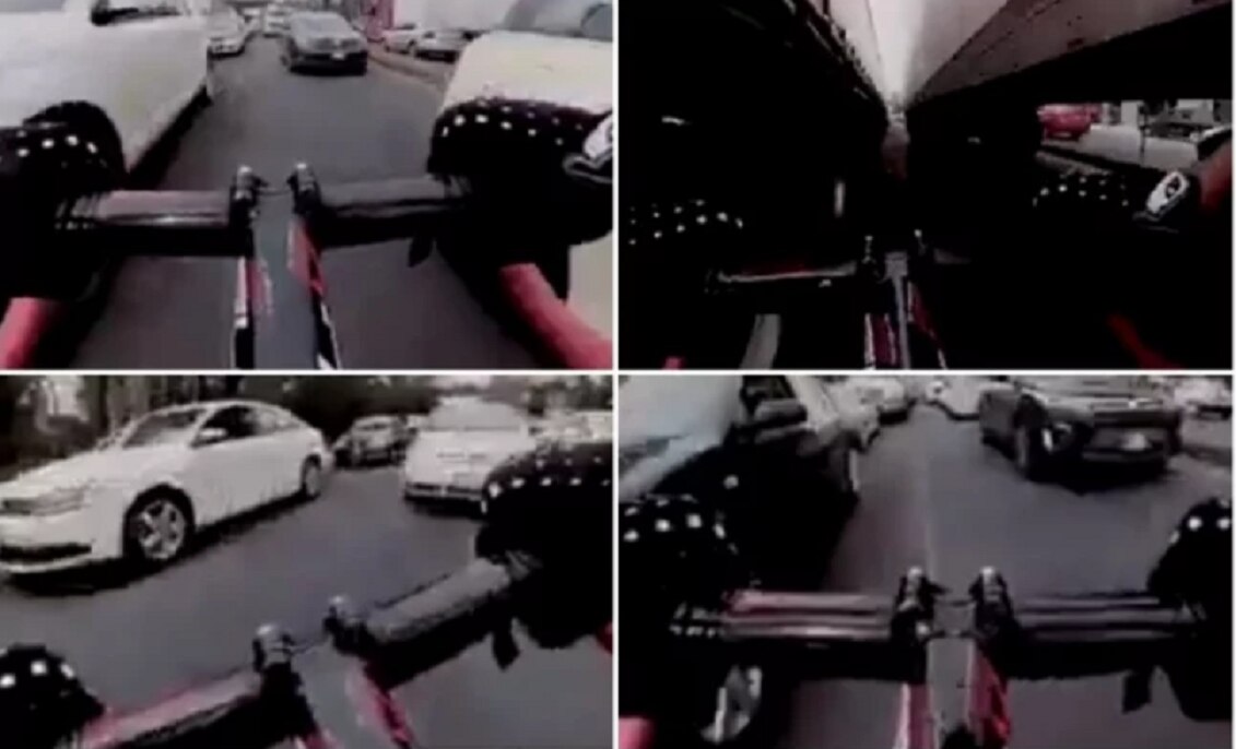 Ciclista circula en sentido contrario y a toda velocidad sobre Constituyentes