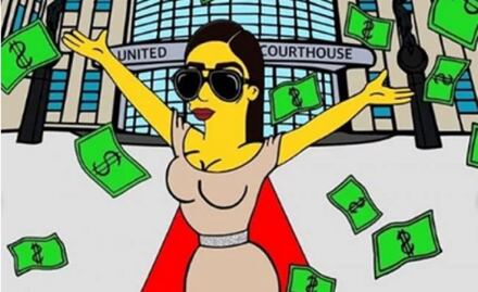 Emma Coronel visita el mundo amarillo de Los Simpson