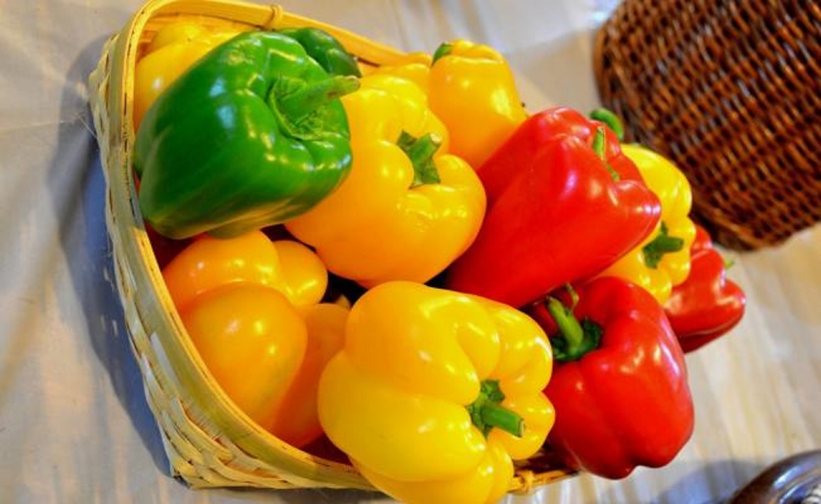 La variedad de colores del pimiento morrón depende del tiempo de madurez y otros factores (Crédito: Pixabay)