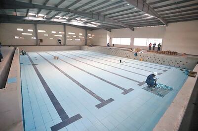 Polideportivo, con avance de 83%