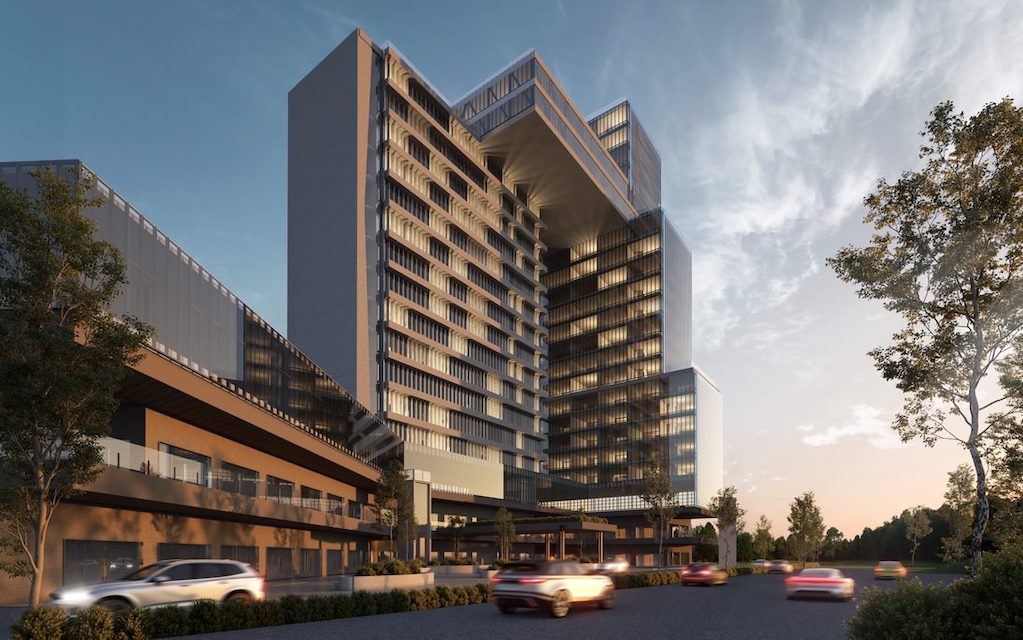 Mega proyecto de centro de negocios con 11, 500 metros cuadrados de oficinas, 85 metros de altura, 100 llaves y 6 sótanos