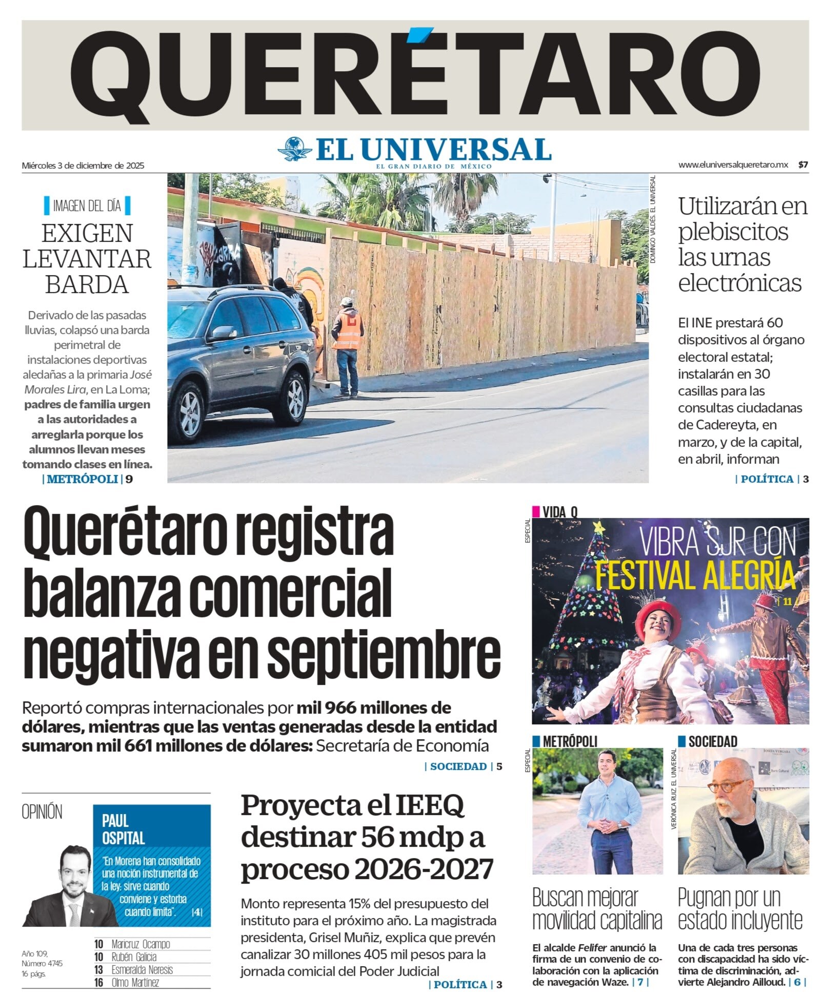 Portada 03 de diciembre de 2025