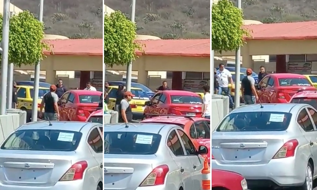 Taxistas agreden a supuesto operador de Uber en Querétaro