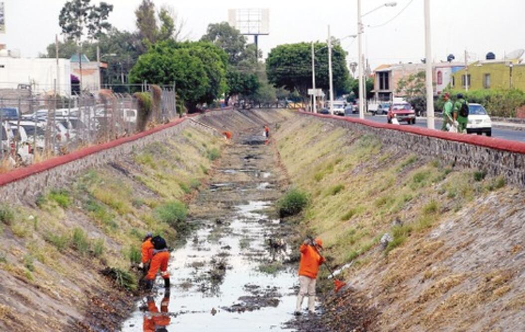 Realizan limpieza de 14 drenes 
