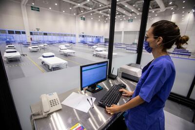 Para liberar hospitales, Centro de Congresos recibe pacientes Covid 