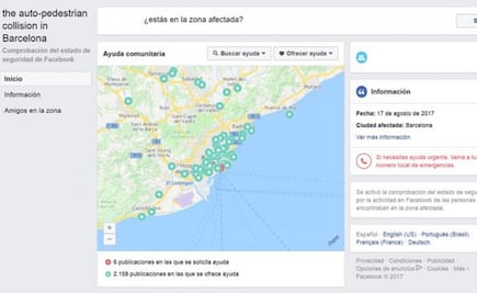 Tras atentado, Facebook activa Safety Check en Barcelona