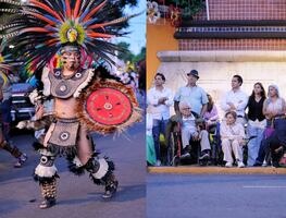 Acude Felifer Macías al tradicional festejo de los Concheros en el Centro Histórico de Querétaro