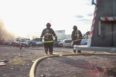 Se incendia corralón en la colonia Vistas del Cimatario