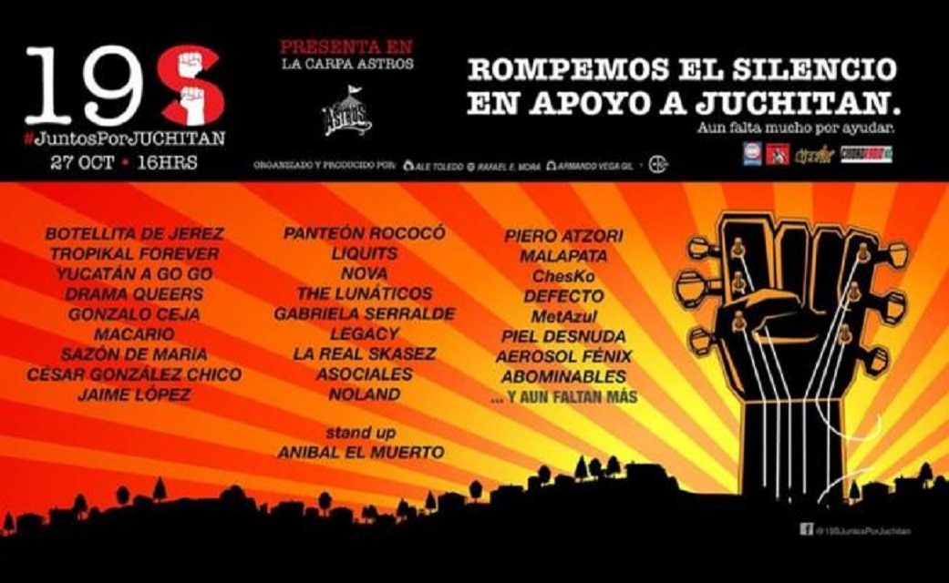 Panteón Rococó y Botellita de Jerez integran cartel de concierto en apoyo a Juchitán
