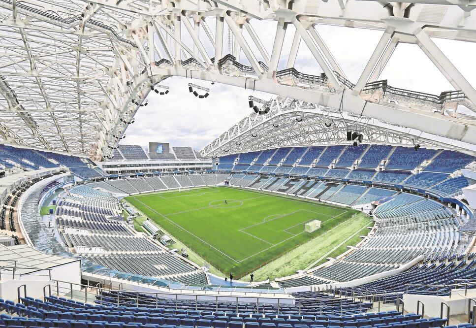 Estadio Olímpico de Sochi, Rusia, que será una de las sedes donde se disputará el próximo Mundial de Futbol de la FIFA 2018. (Archivo)