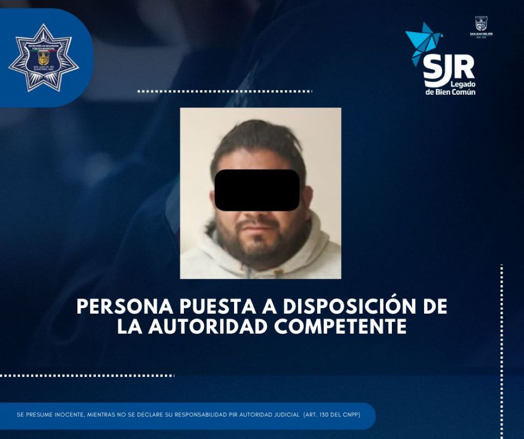 Capturan a Edgar Iván “N”, integrante de banda dedicada al robo a casa habitación en San Juan del Río. Foto: Especial
