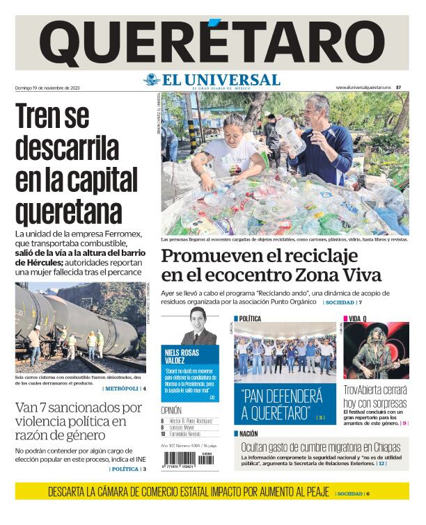 Portada 19 de noviembre de 2023