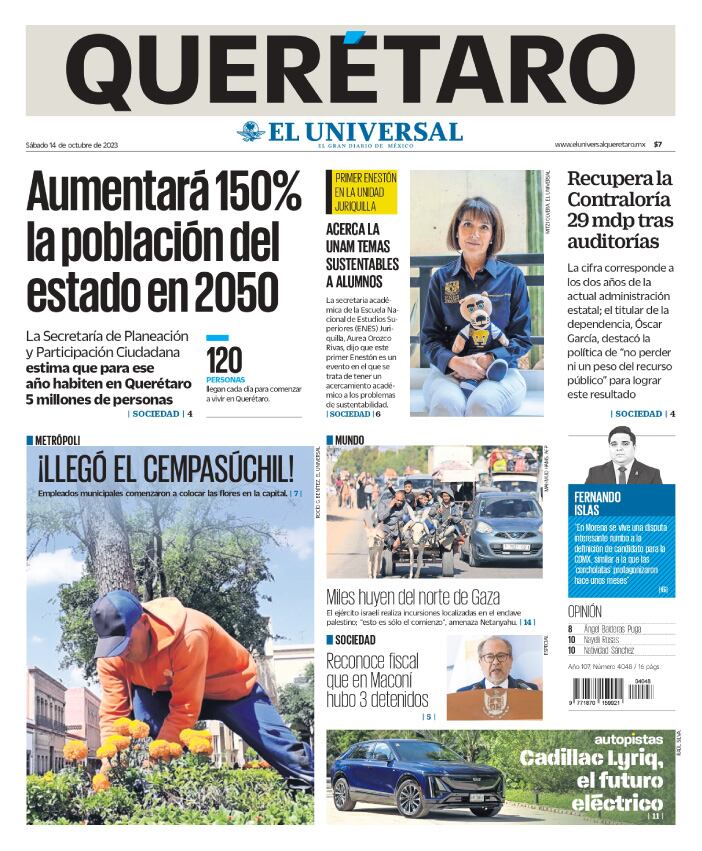 Portada 14 de octubre de 2023