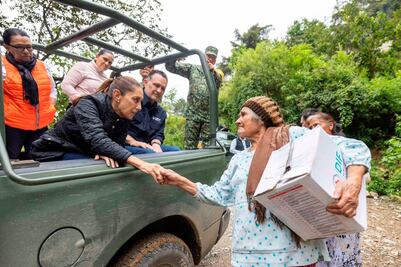 Ofrece Sheinbaum apoyo a habitantes de la Sierra Gorda de Querétaro