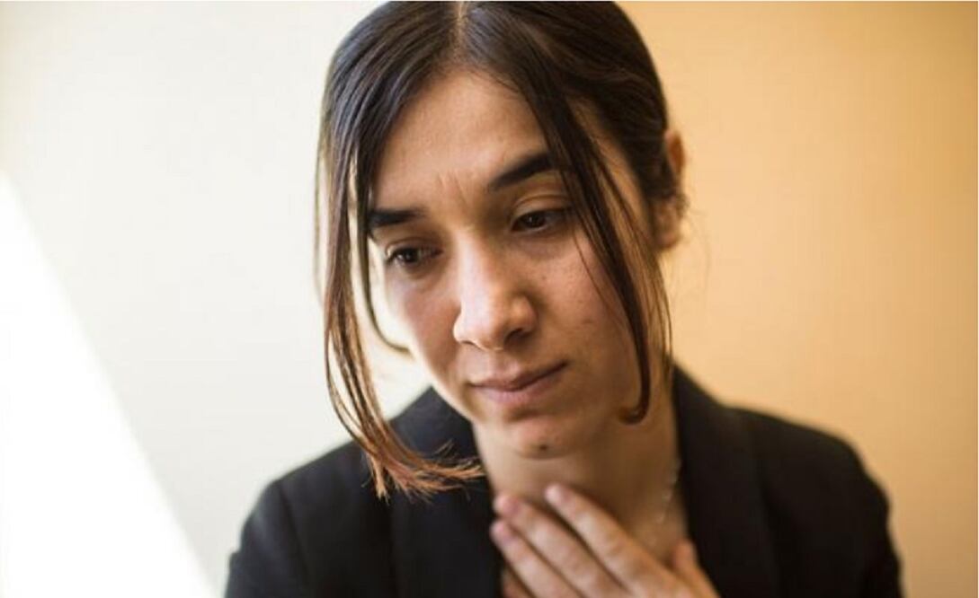 Getty Images Nadia Murad estuvo secuestrada por combatientes de Estado Islámico durante tres meses, en los que sufrió situaciones "inimaginables".