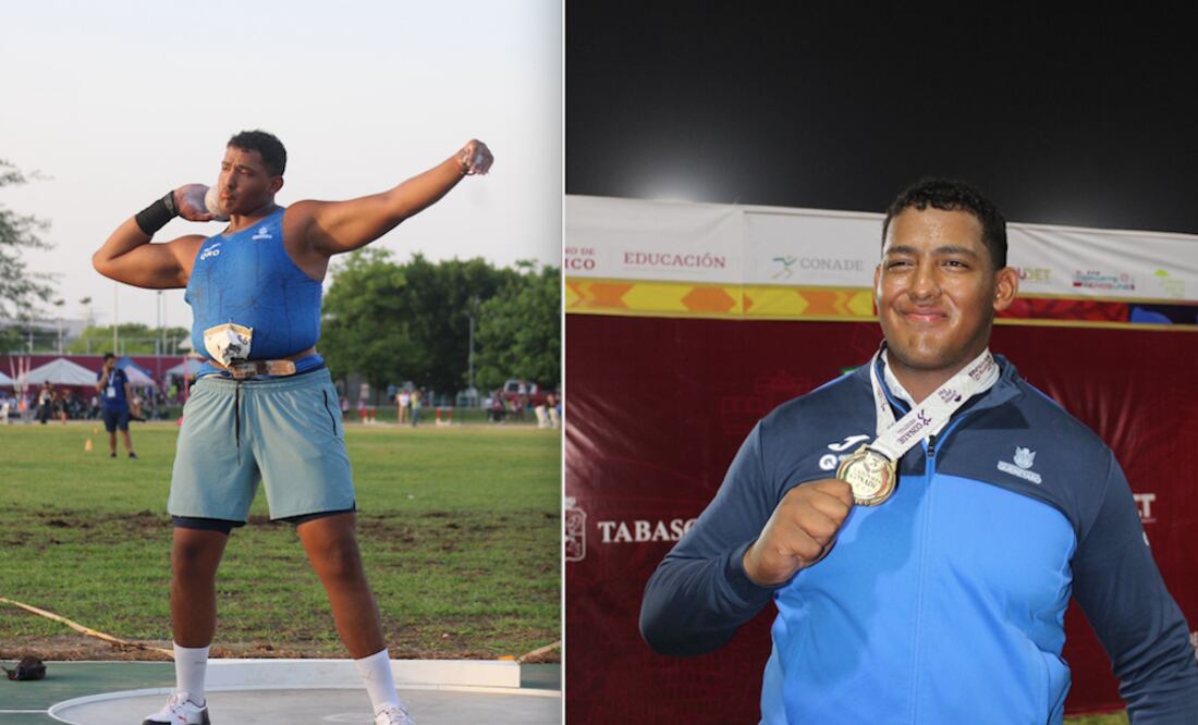 Impone queretano nuevo récord en lanzamiento de bala