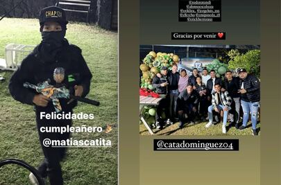 Con temática narco, jugador de Cruz Azul arma fiesta para su hijo 