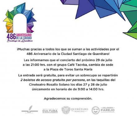 Con Café Tacvba celebran Aniversario de Querétaro