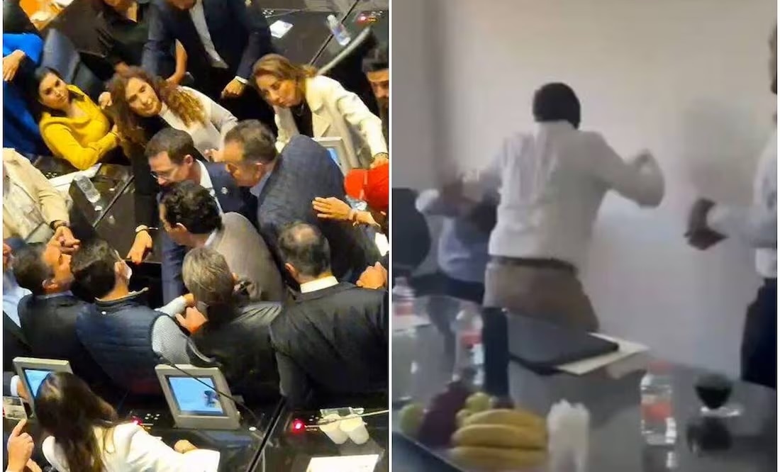 Dos pleitos en un día, funcionarios de la 4T protagonizan riñas; convierten Senado y Congreso de Chiapas en ring