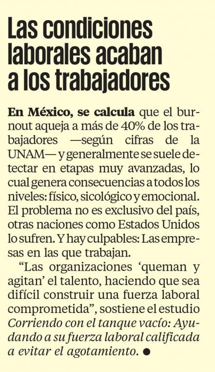 Fatiga. La enemiga de la productividad       