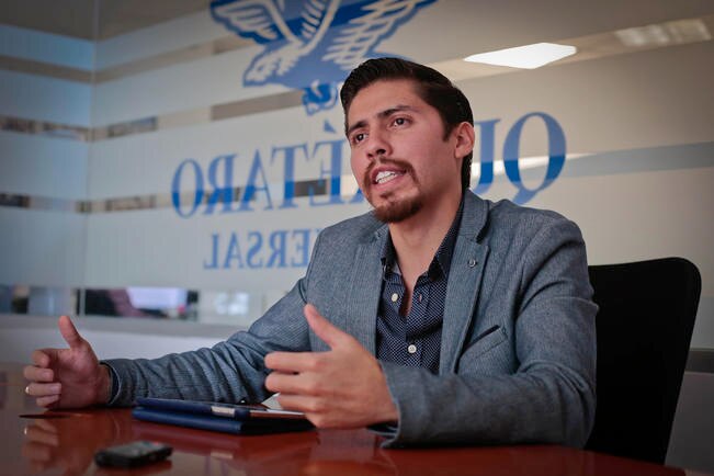 Erick Molina, titular de la Comisión de Jóvenes Empresarios de la Cámara Nacional de la Industria de Transformación (VÍCTOR PICHARDO. EL UNIVERSAL)