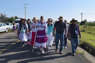 Karina Castro acompaña a peregrinas en El Bosque