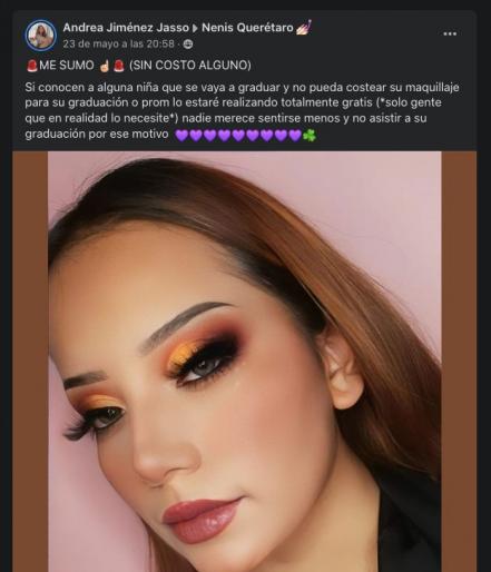 "Me sumo sin costo alguno", estilistas regalan peinado y maquillaje a graduadas en Querétaro