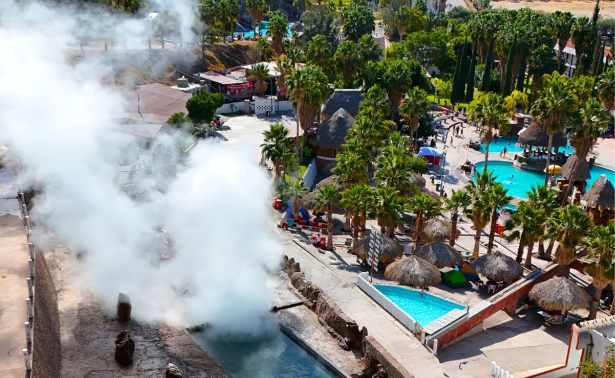El balneario con un géiser y aguas hipertermales a una hora de Querétaro