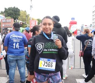 Mujer policía obtiene tercer lugar en 5km del Querétaro Maratón