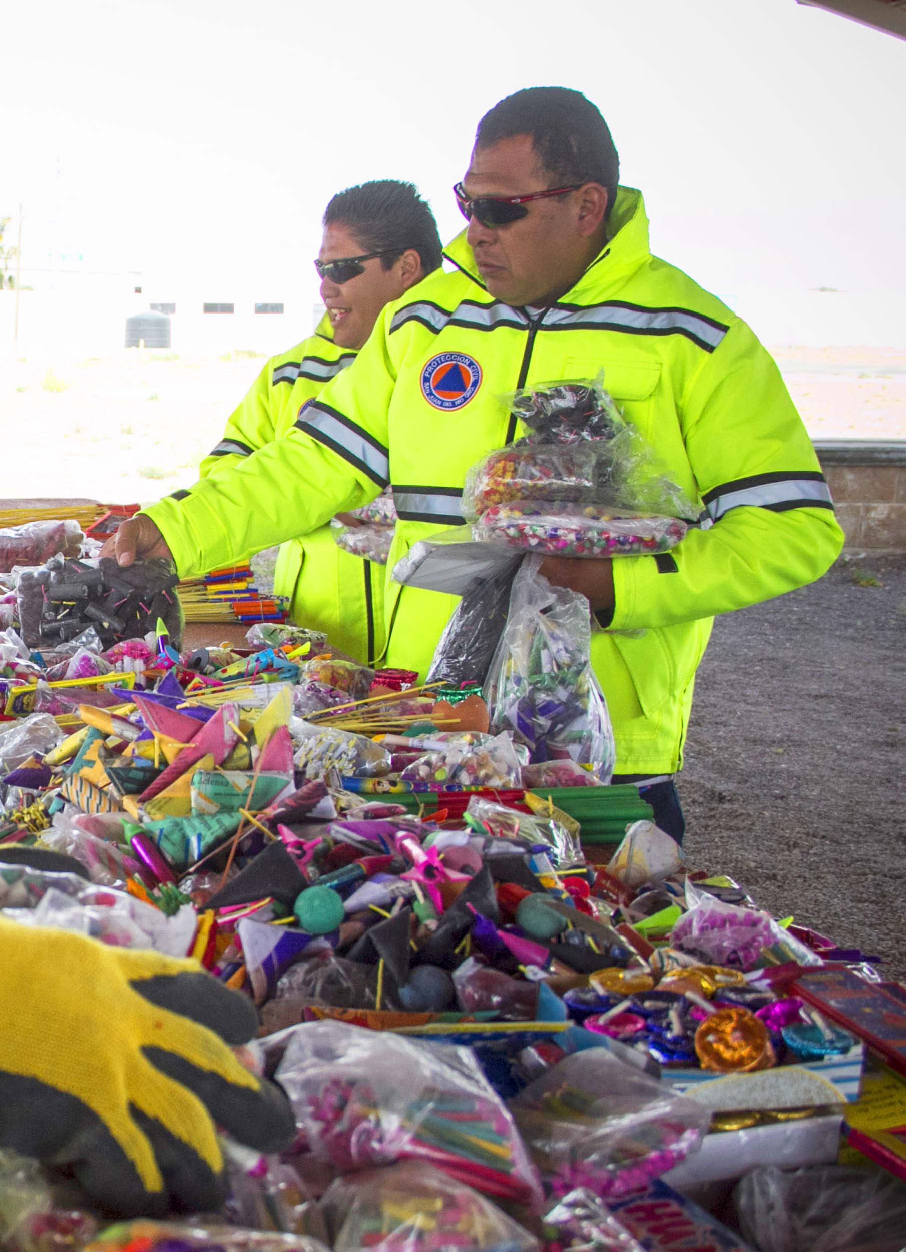 Protección Civil decomisa 368 kilos de pirotecnia