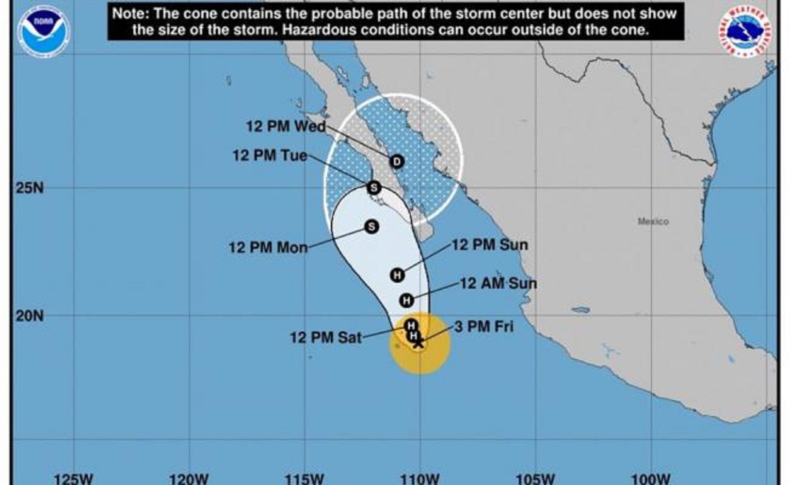 Huracán "Norma" causa lluvias, vientos y oleaje en BCS