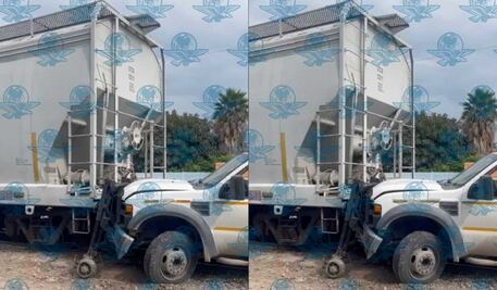 Descarrilan tolvas de Kansas City en Sta María Magdalena