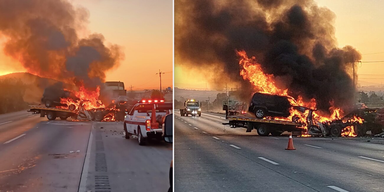 Carambola mantiene cerrada la autopista México Querétaro