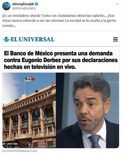 Publicaciones falsas usando la imagen de EL UNIVERSAL / Captura de pantalla