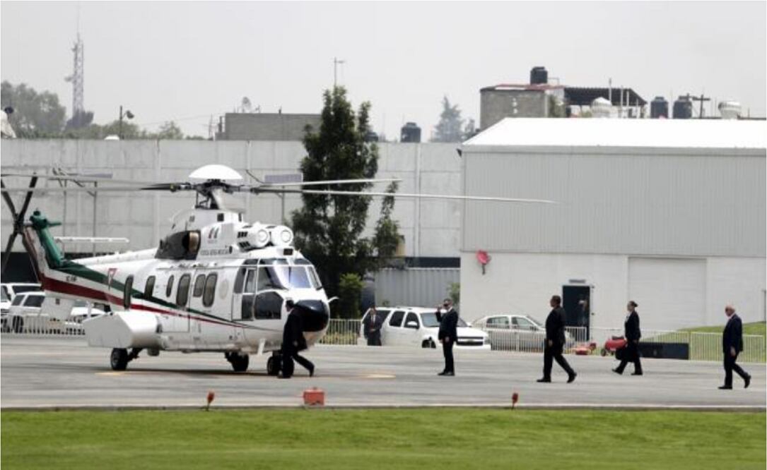 Entre las tareas de seguridad del Estado Mayor Presidencial está la de administrar y operar una flota aérea constituida por nueve aviones, entre ellos el Transporte Presidencial 01, el TP-02 Presidente Juárez, y ocho helicópteros.(IVÁN STEPHENS)